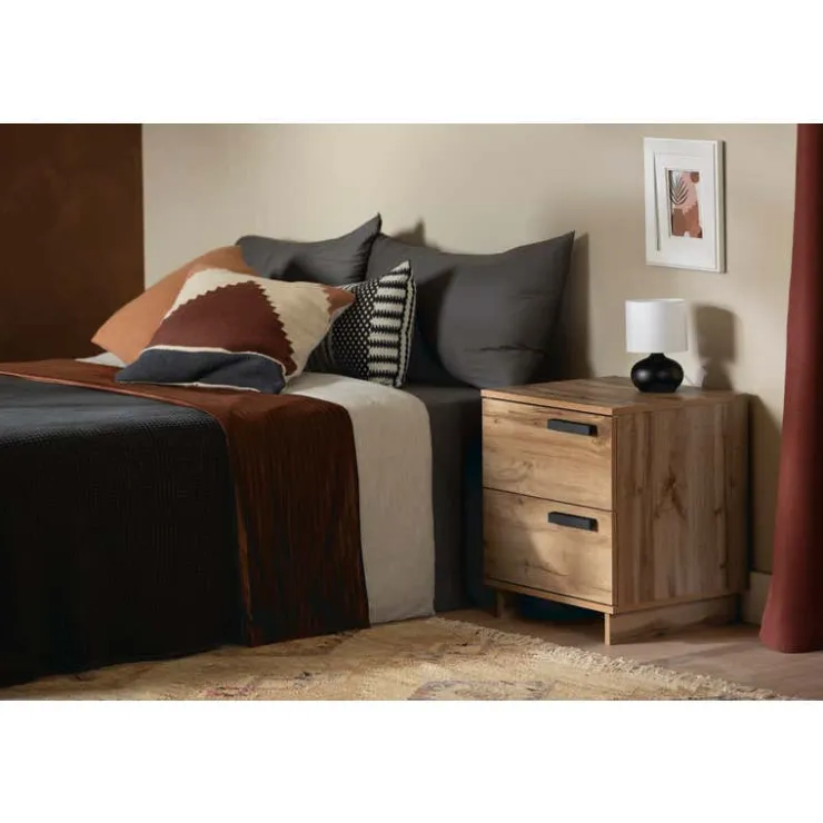 Meubles South Shore Nightstand With 2 Drawers - South Shore Nordik Oak Clearance