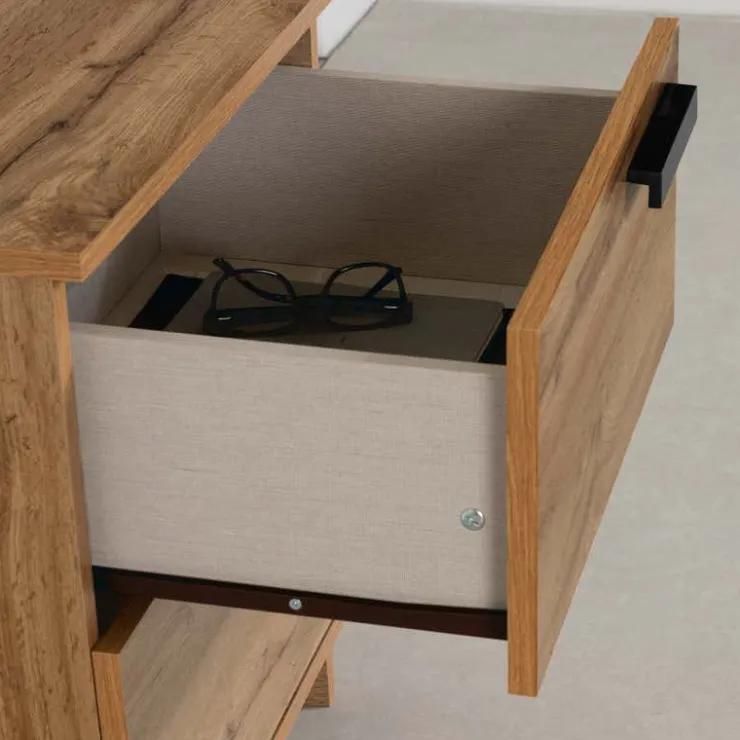 Meubles South Shore Nightstand With 2 Drawers - South Shore Nordik Oak Clearance
