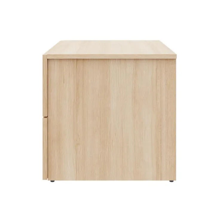 Nexera Nightstand With 2-Drawers - Natural Blonde Oak Outlet