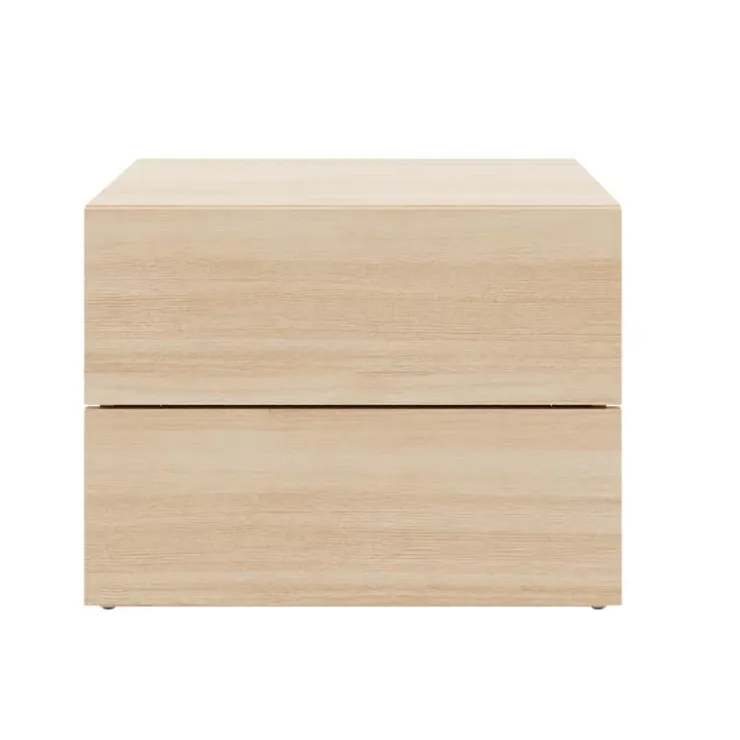 Nexera Nightstand With 2-Drawers - Natural Blonde Oak Outlet