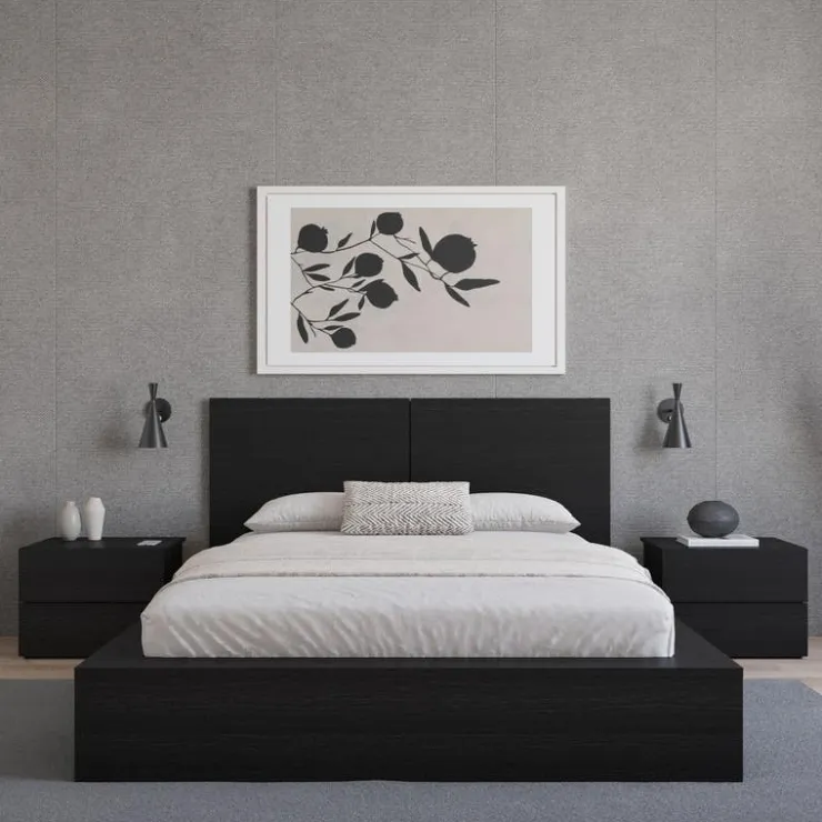 Nexera Nightstand with 2-Drawers - Black karisma New