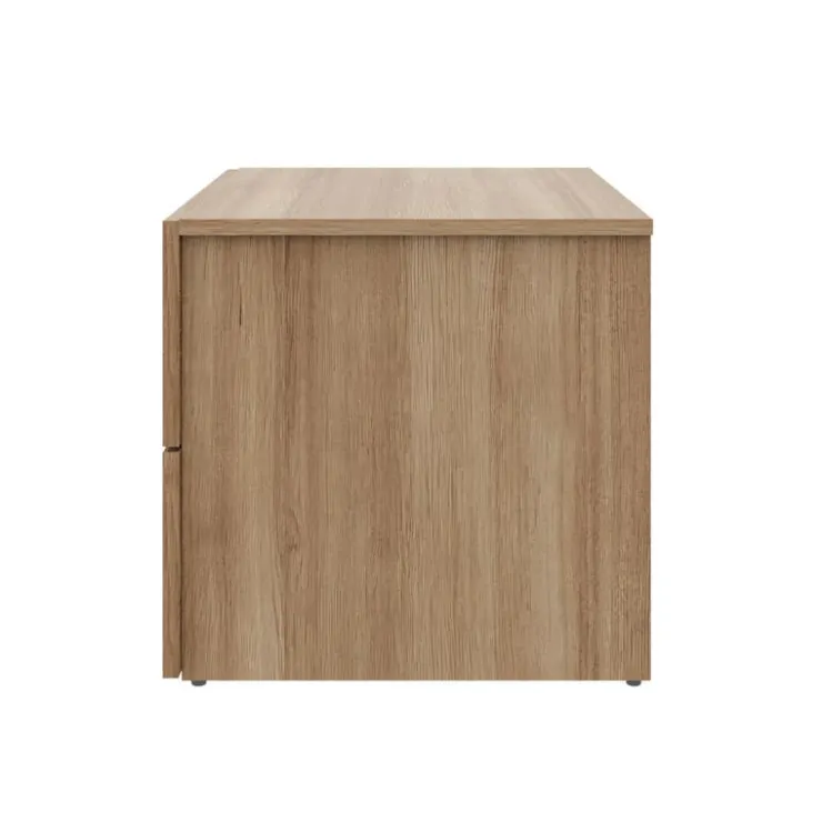 Nexera Nightstand With 2-Drawers - Brown Oak Online