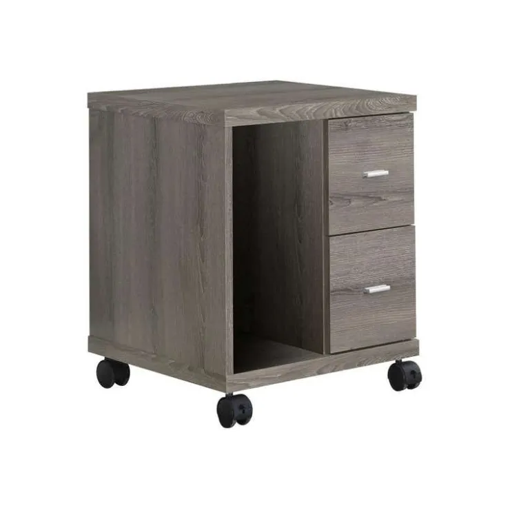 Monarch Office cabinet - with 2 drawers on castors - Dark Taupe Outlet