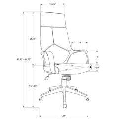 Monarch Office chair - / fabric / high back executive - Black Best