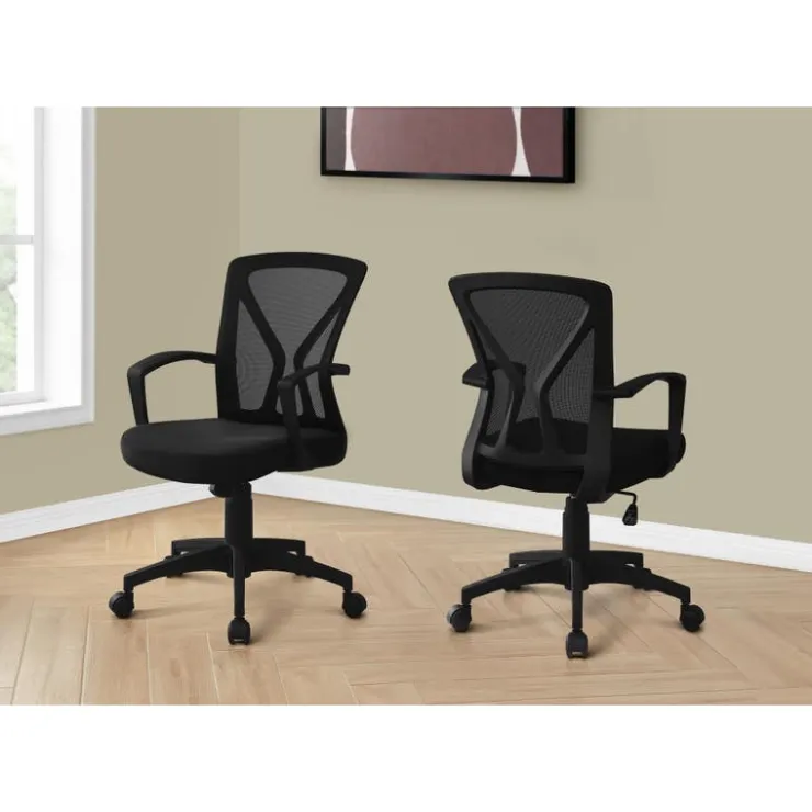 Monarch Office chair - / base on castors - Black Discount