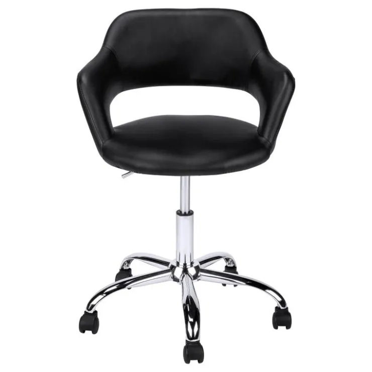 Monarch Office chair - / chrome metal hydraulic lift base - Black Discount