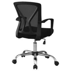 Monarch Office chair - / chrome base on castors - Black Best