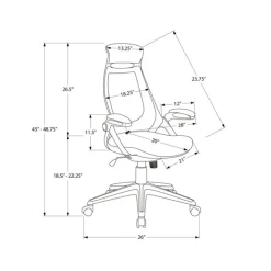 Monarch Office chair - leather-look / multi position - Black Best
