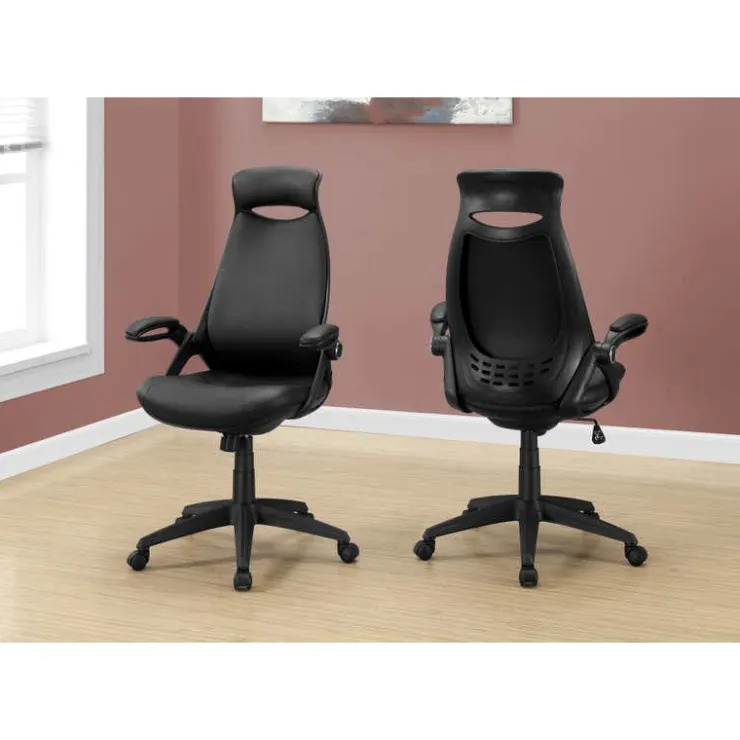 Monarch Office chair - leather-look / multi position - Black Best