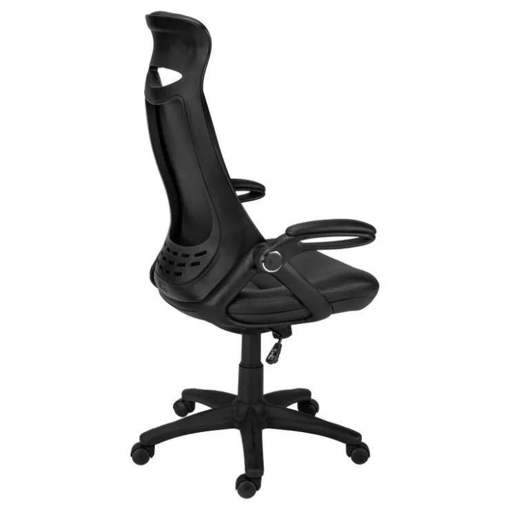 Monarch Office chair - leather-look / multi position - Black Best