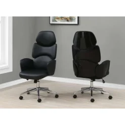 Monarch Office chair - executive / padded backrest and sides / metal base - adjustabl - Black Online