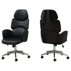 Monarch Office chair - executive / padded backrest and sides / metal base - adjustabl - Black Online