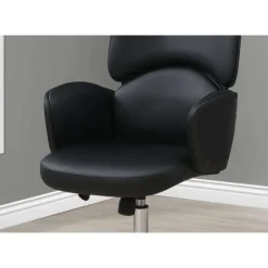 Monarch Office chair - executive / padded backrest and sides / metal base - adjustabl - Black Online