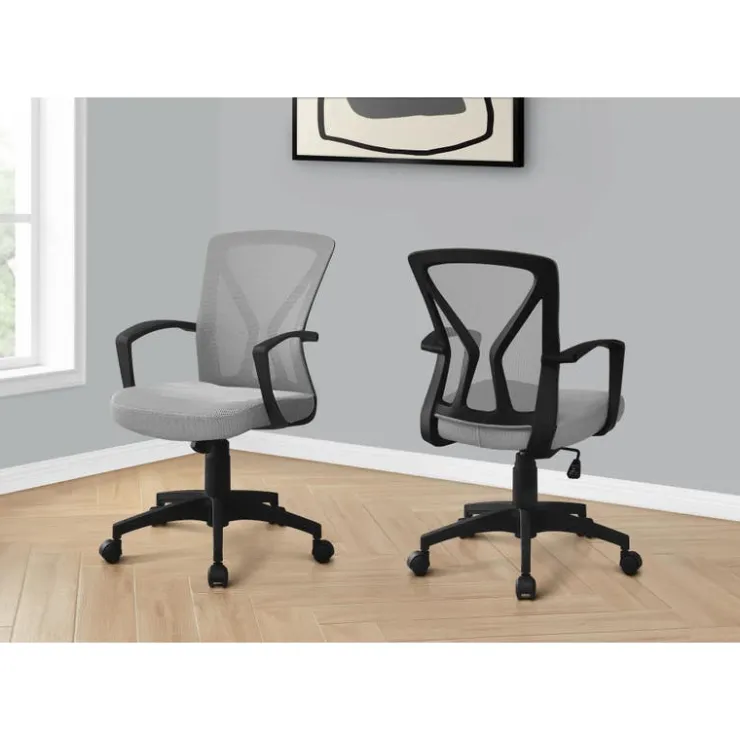 Monarch Office chair - / black base on castors - Grey Best