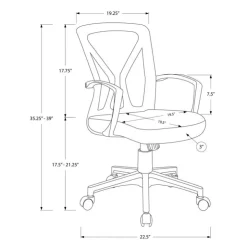 Monarch Office chair - / black base on castors - Grey Best