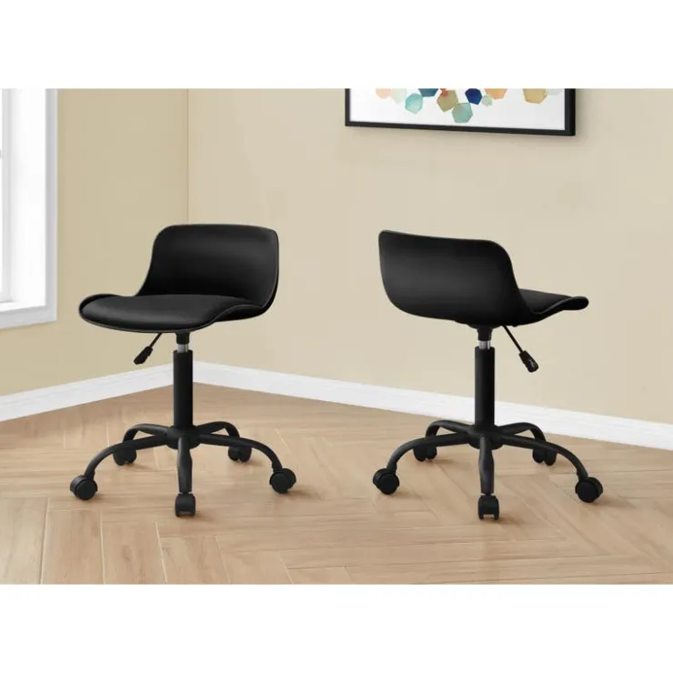 Monarch Office chair - juvenile low back - adjustable height - Black Hot