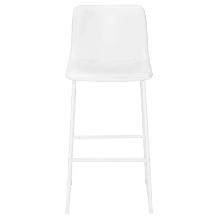 Monarch Office chair - standing desk / metal frame - curved backrest / leather- - White Hot