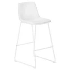 Monarch Office chair - standing desk / metal frame - curved backrest / leather- - White Hot