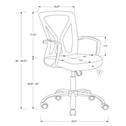 Monarch Office chair - / chrome base on castors - White New
