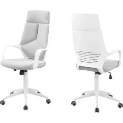 Monarch Office chair - / grey fabric / high back executive - White Outlet