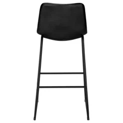 Monarch Office chair standing desk / metal frame - curved backrest / leather- - Black Best