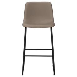 Monarch Office chair standing desk / metal frame - curved backrest / leather- - Taupe Hot