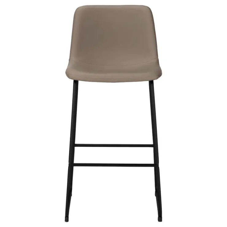 Monarch Office chair standing desk / metal frame - curved backrest / leather- - Taupe Hot