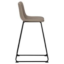 Monarch Office chair standing desk / metal frame - curved backrest / leather- - Taupe Hot