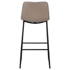 Monarch Office chair standing desk / metal frame - curved backrest / leather- - Taupe Hot