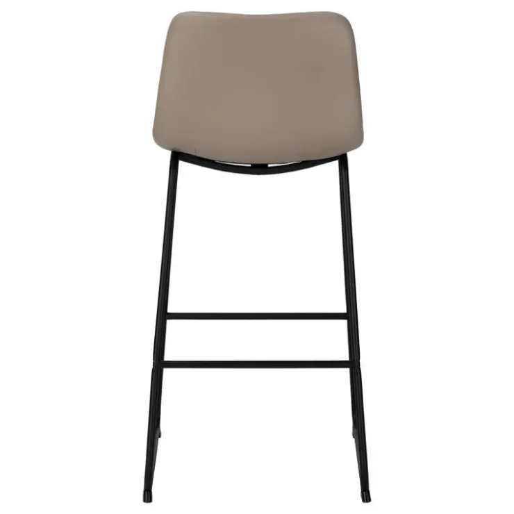 Monarch Office chair standing desk / metal frame - curved backrest / leather- - Taupe Hot