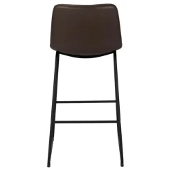 Monarch Office chair standing desk / metal frame - curved backrest / leather- - Brown Clearance