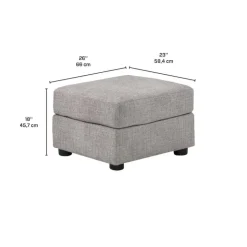 Sofa By Fancy Ottoman 23 x 26 x 18 Grey Discount
