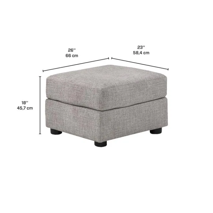 Sofa By Fancy Ottoman 23 x 26 x 18 Grey Discount