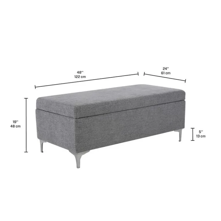 Sofa By Fancy Ottoman with Storage ROMA ASH Hot