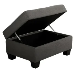 Ottoman with Storage Grey Discount