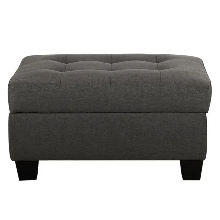Ottoman with Storage Grey Discount
