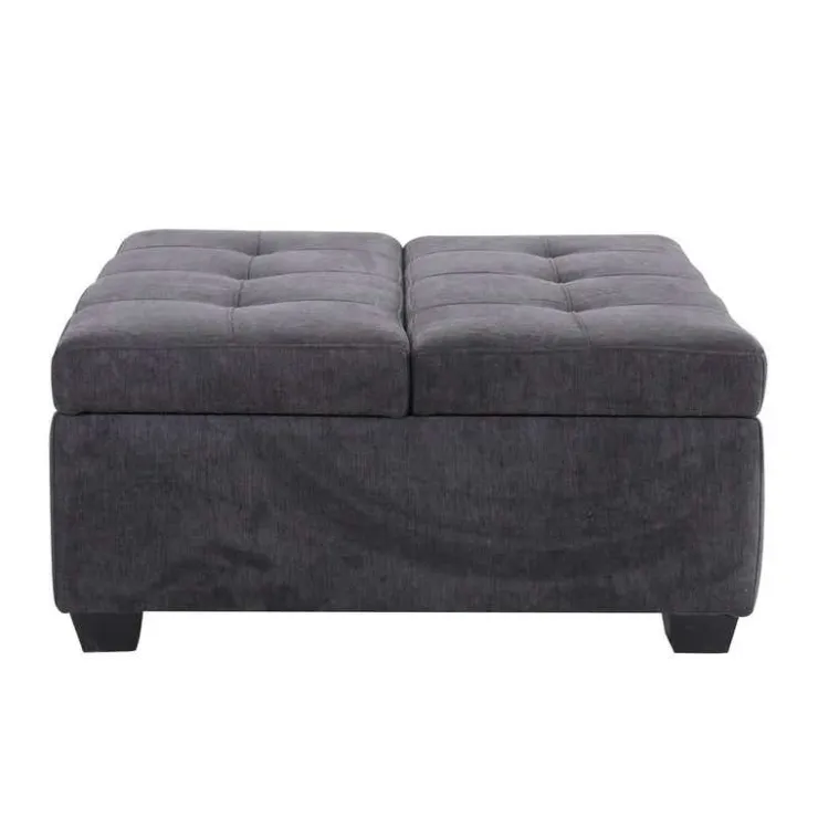 Sofa By Fancy Ottoman with Storage - Charcoal Grey Hot