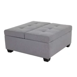Sofa By Fancy Ottoman with Storage - Grey Silver Best
