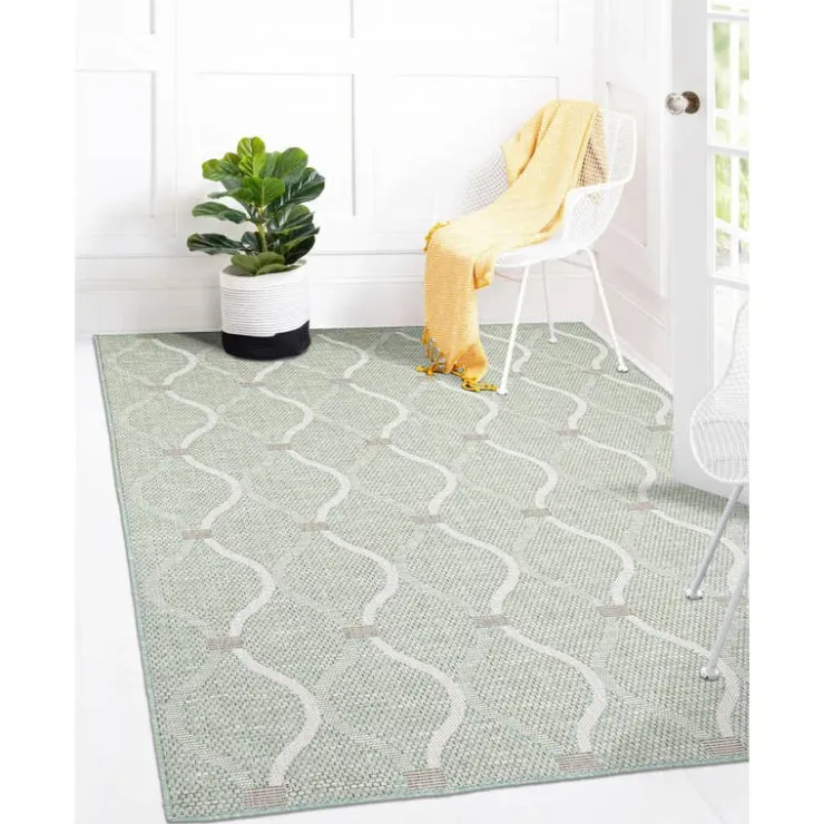 Outdoor 7 x 10 ft Rug Mint Green Sale