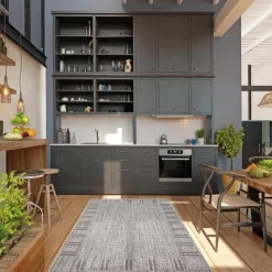 Outdoor 2 x 7 ft Rug Grey Clearance