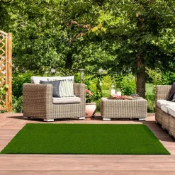 Outdoor Faux Grass Rug - 5 x 7 Green Clearance