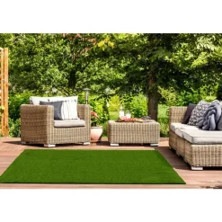 Outdoor Faux Grass Rug - 4 x 6 Green Outlet