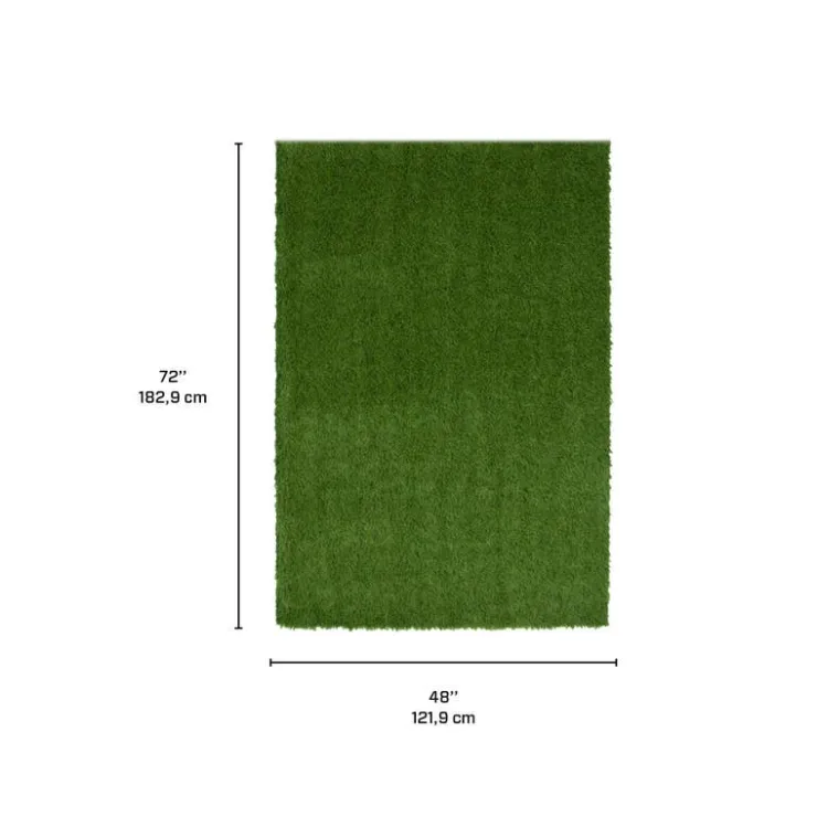 Outdoor Faux Grass Rug - 4 x 6 Green Outlet