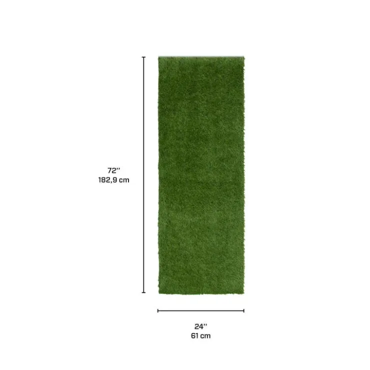 Outdoor Faux Grass Rug - 2 x 6 Green