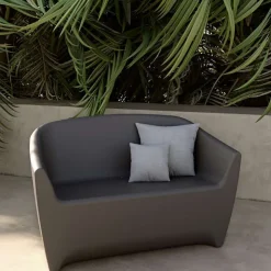 Meubles South Shore Outdoor Loveseat Dark Gray Best
