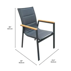 Outdoor Polywood and Aluminum Table with 4 Chairs Grey Online