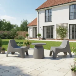 Outdoor Resin Accent Table - Grey Best