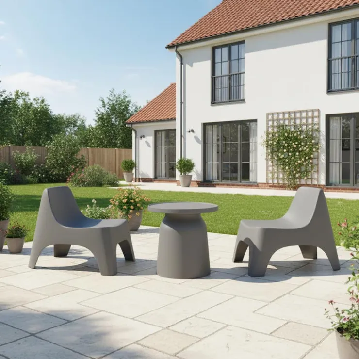 Outdoor Resin Accent Table - Grey Best