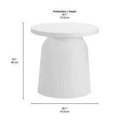 Outdoor Resin Accent Table - White Outlet