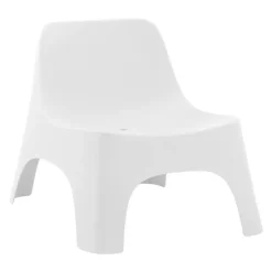 Outdoor Resin Conversation Set with 1 Accent Table and 2 Stackable Seats - White Best